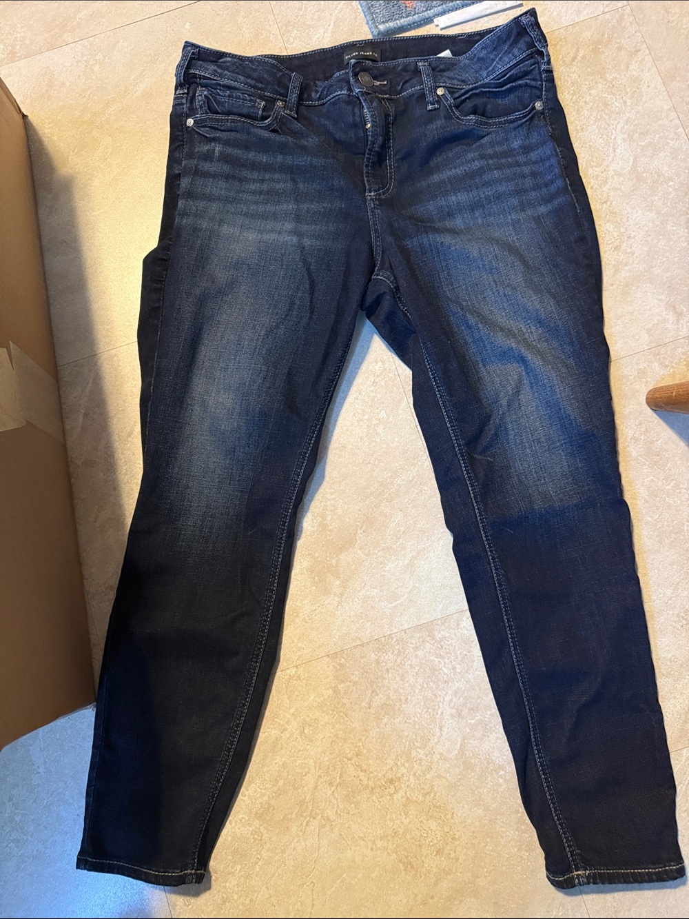 Silver Jeans Women's Skinny Dark Indigo Stretch Denim